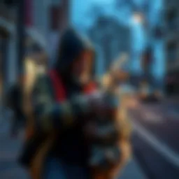 A homeless man is seen taking a cat from a street, raising concern among passersby in the community.