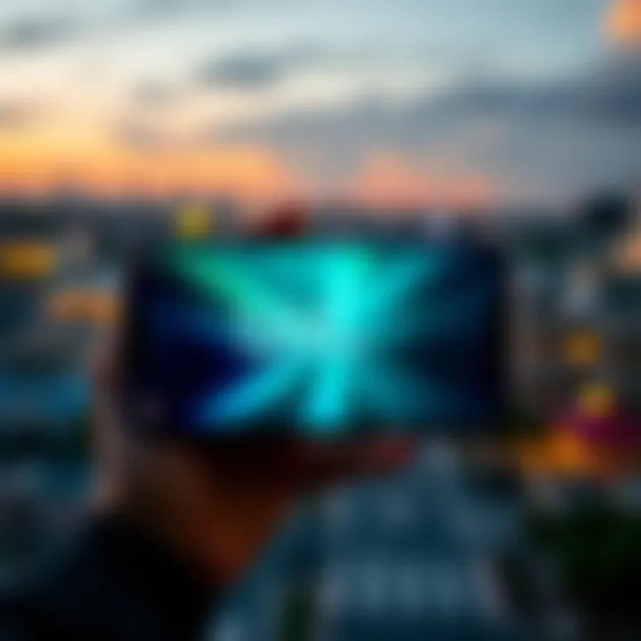 A person holding an Honor X7c smartphone, showing its display with a 120Hz refresh rate setting highlighted