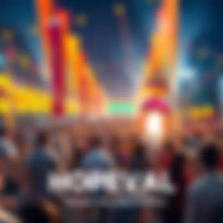 Hopeium's Arrival A vibrant scene showing people gathering to celebrate the arrival of Hopeium, with colorful banners and activities in the background.