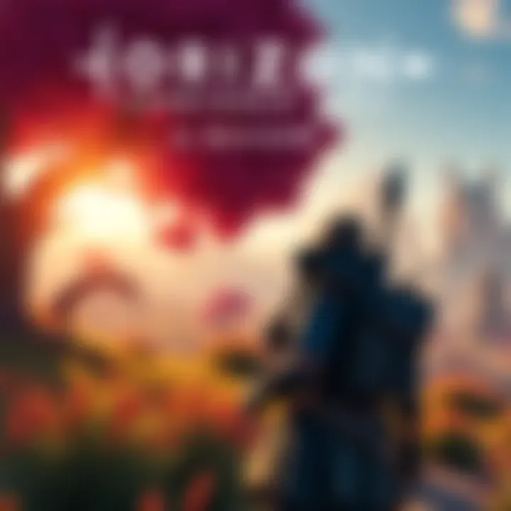 A character from Horizon Forbidden West in a vibrant, lush environment showcasing the game's stunning visuals and design.