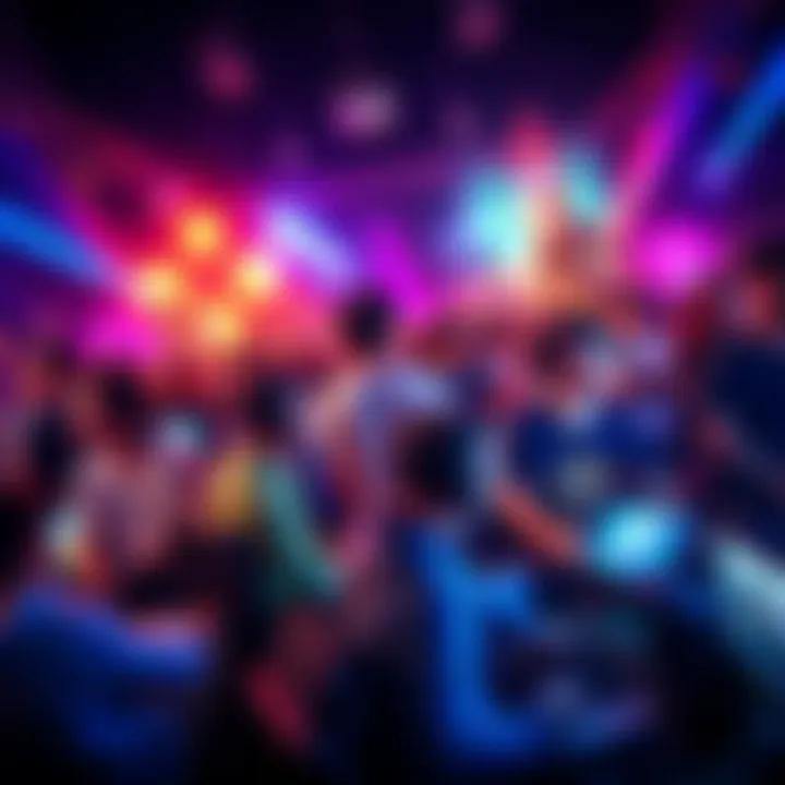 A vibrant banner featuring gamers gathered around, engaging in various gaming activities at the Horizon Hunters Gathering on Steam.