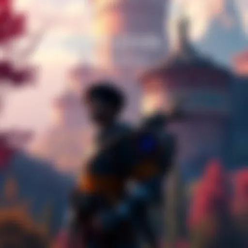 A scene showcasing the main character from Horizon Zero Dawn in a lush environment, with elements from Forbidden West in the background