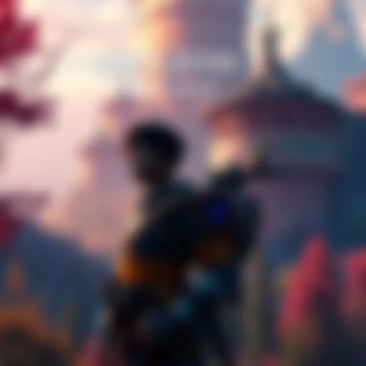 A scene showcasing the main character from Horizon Zero Dawn in a lush environment, with elements from Forbidden West in the background