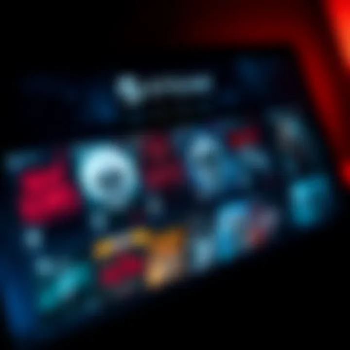 A selection of horror game capsules displayed on a screen with eerie graphics and dark themes