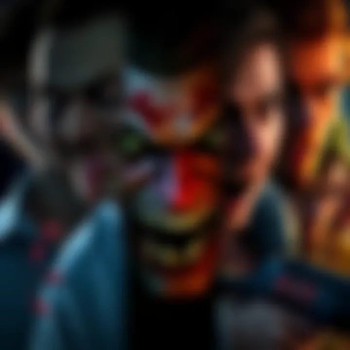 Horror Game Characters A collage of characters from horror games, showcasing their unique styles and intense expressions