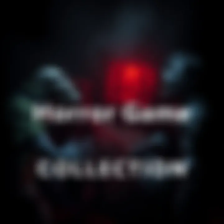 A selection of horror game covers featuring dark themes and eerie visuals. Popular titles include Resident Evil and Silent Hill, showcasing creepy characters and haunted settings.