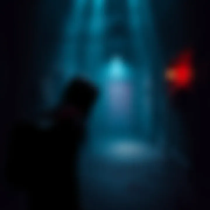 A tense moment in a horror game where a player must choose to save a scared NPC or leave them behind, showcasing dark surroundings and eerie atmosphere.