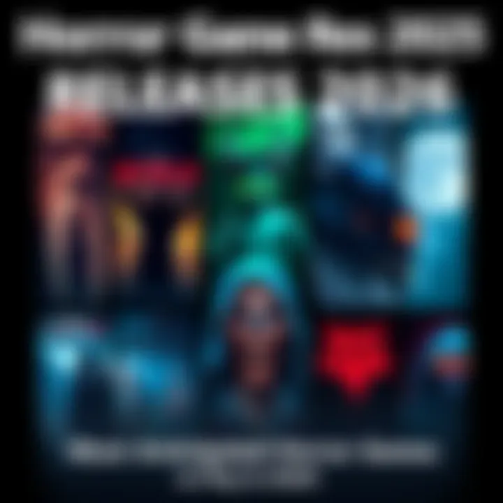 Horror Game Releases 2026 A collection of horror game covers featuring spooky imagery and eerie themes for upcoming releases in 2026.