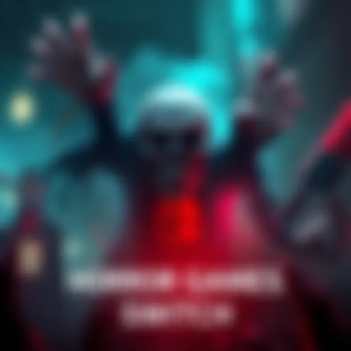 Horror Games for Nintendo Switch A collection of Nintendo Switch game covers featuring horror themes and eerie visuals.