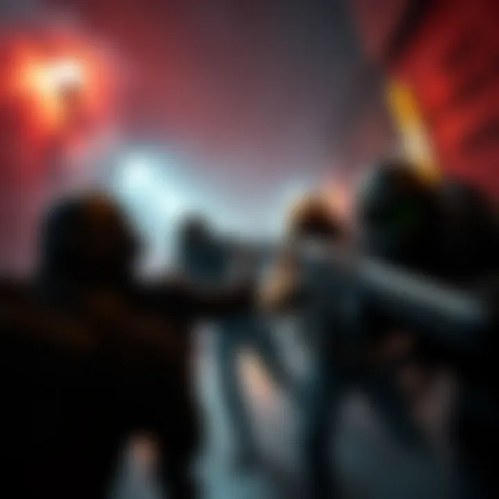 Hostages endure a prolonged assault in a tense scene, showcasing their struggle for survival