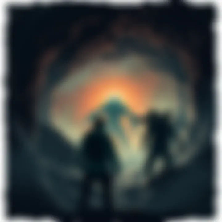 House of Ashes Game Scene A tense scene from House of Ashes showing main characters in a dark cave, facing an unseen threat.