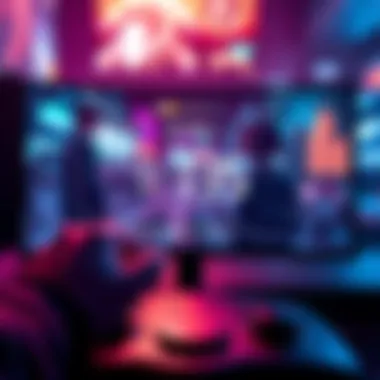 An overlay HUD shows battery life and time while gaming on a screen