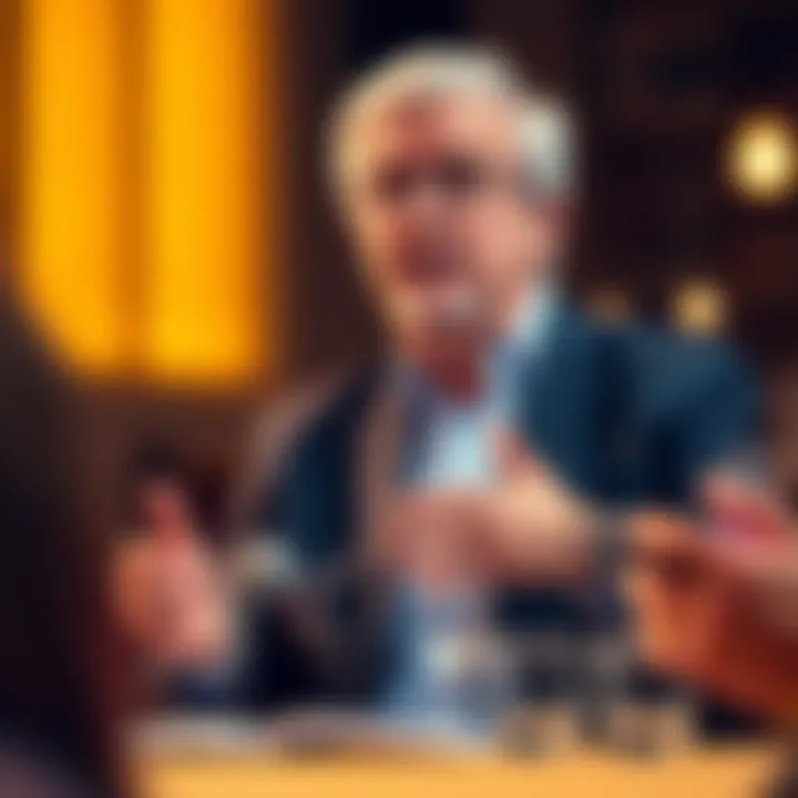 Hugh Darrow giving a speech about the University of Prague, highlighting its innovative contributions to technology and policy