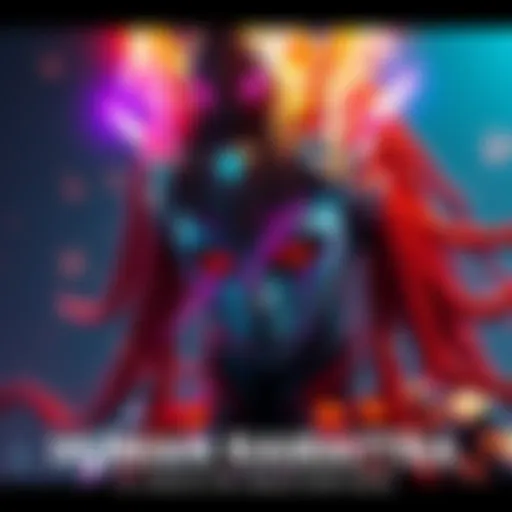 Art piece showcasing Human Ramattra with a creative design and vibrant colors