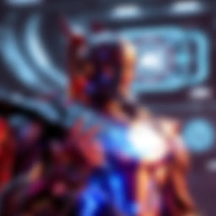 A human wearing advanced Mjolnir armor, displaying a holographic AI interface, showcasing the interaction between technology and human operators.