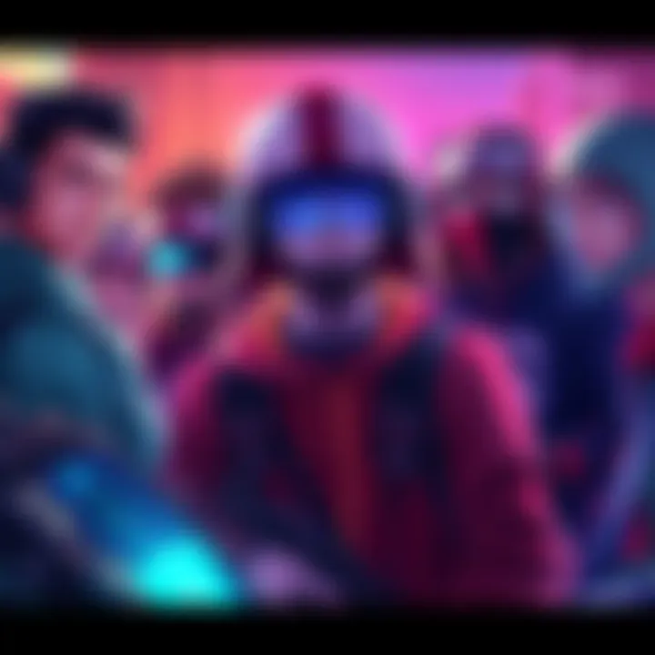 Different Human Types in Gaming Illustration of various human types in a gaming world, showcasing their unique characteristics and roles