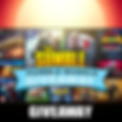 Graphic showing nine game covers including Bioshock Infinite and Borderlands 3 with a giveaway banner
