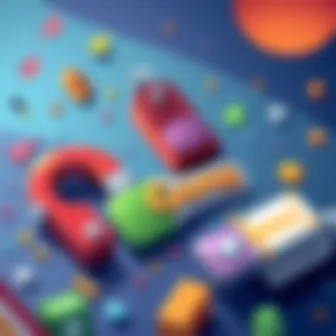 Colorful illustration showing game keys with humorous magnets, promoting a giveaway on a fun background