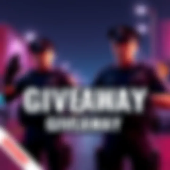 Graphic showing Police Simulator: Patrol Officers with a giveaway announcement