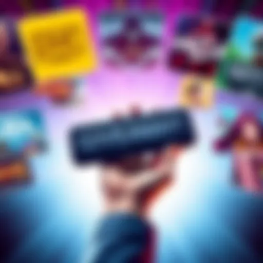 Humble giveaway game keys A vibrant graphic featuring various game titles and a hand reaching for a game key, symbolizing a gaming giveaway