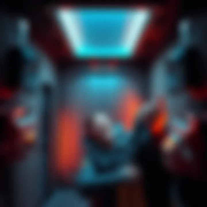 A person in a breach room laughing while refusing a Toro, showcasing a light moment in a serious setting.