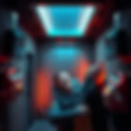 Humorous Breach Room Encounter A person in a breach room laughing while refusing a Toro, showcasing a light moment in a serious setting.