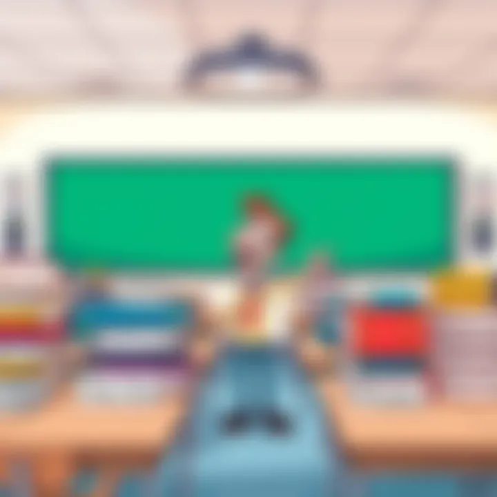 Humorous meme comparing class sets and minisets A funny cartoon showing a classroom with two groups: one with large sets of colorful books labeled 'Class Sets' and another with small stacks labeled 'Minisets'. A character laughs while pointing at t...