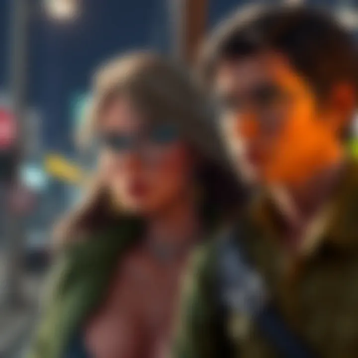 Hunnigan character design in the remake, showcasing her new look without glasses, with Leon nearby
