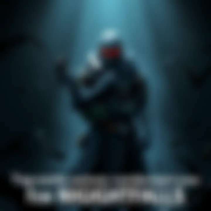 A Hunter character showcasing the HOIL/Cyrtarache class item along with Gifted Conviction armor, surrounded by dark, shadowy elements typical of Nightfall missions.