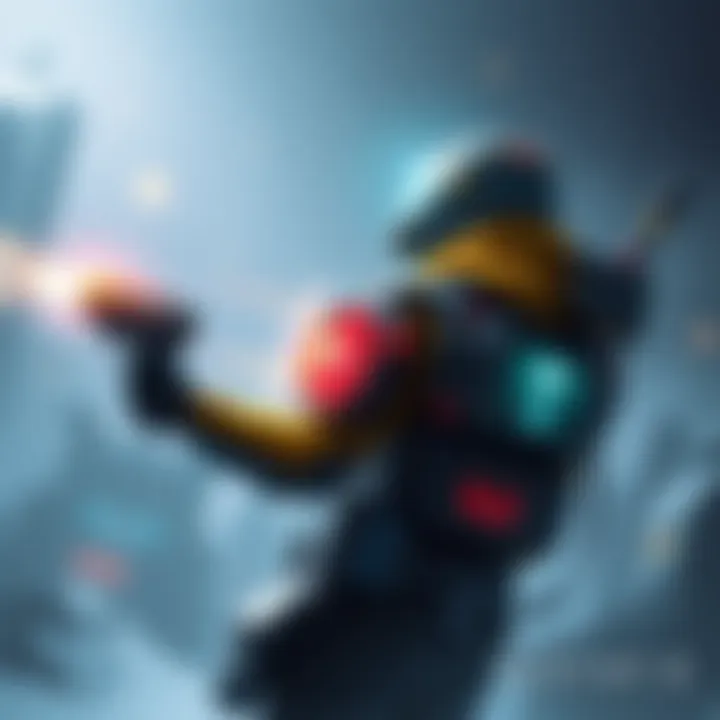 Illustration of the Hunter Exotic 'Synaptic Swapper' with active blink ability and radar, inspired by Jujutsu Kaisen