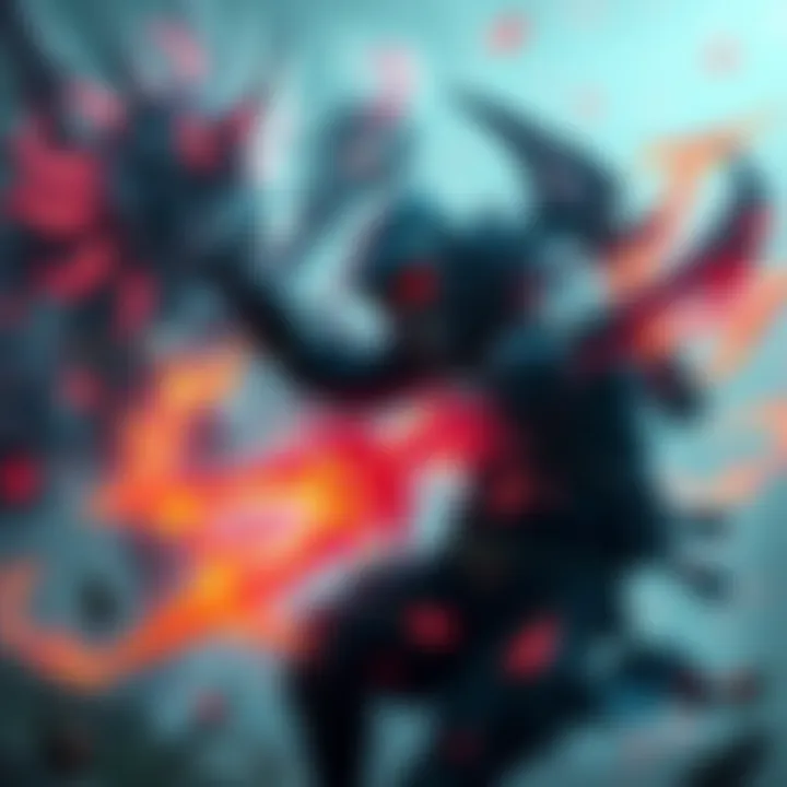 Hunter Using Trinity Ghoul in a Campaign A Hunter character equipped with the Trinity Ghoul weapon, showcasing their agility and speed during a campaign fight against a boss, with colorful energy effects around them.