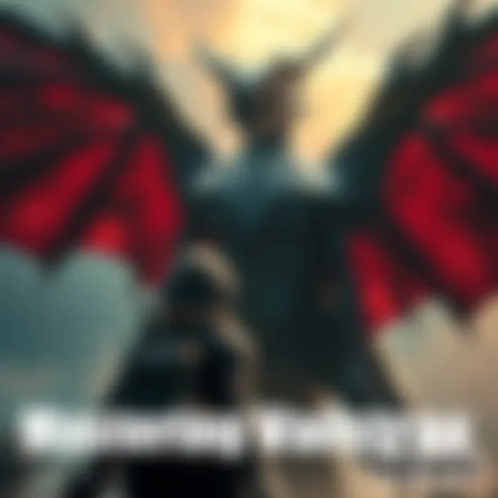 A hunter prepares to engage Valstrax, showcasing its dragon-like features and powerful wings in an epic showdown.