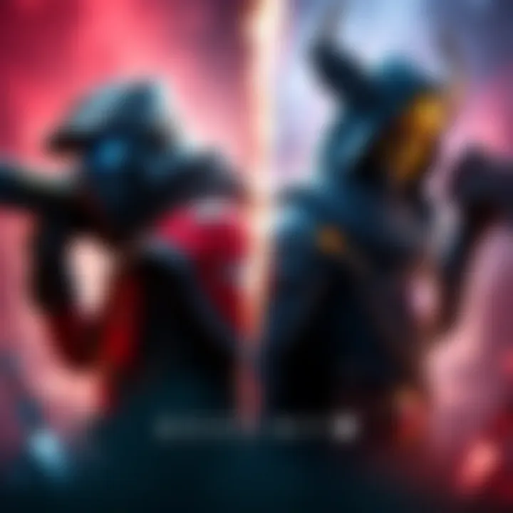 A split image showing a Destiny Hunter character on one side and a Warlock character on the other, highlighting their distinct looks and playstyles.