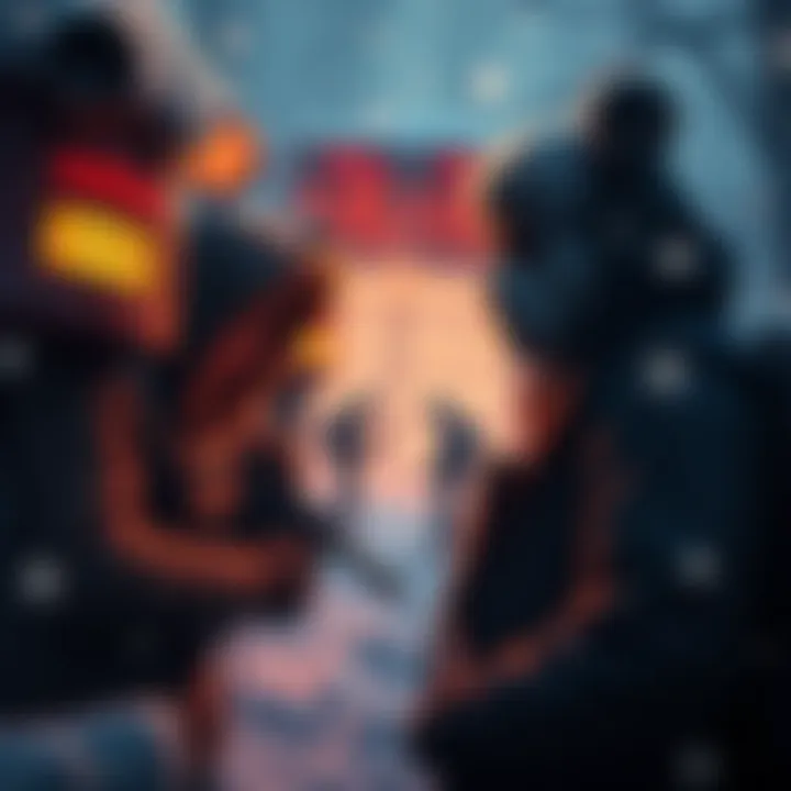 Players looking for Shrouds and Overdogs, with winter caches and countdown timers in the background