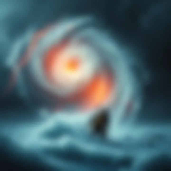 Hurricane Looting Strategy A player in a hurricane setting, equipped only with a looting augment and a hatch key, searching for specific loot caches amidst the storm.