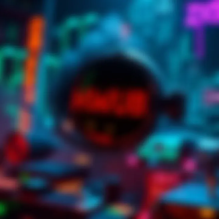 A visual representation of HWUB's controversial blacklisting claims against viewers and the tech community's response, featuring dark colors and tech elements.
