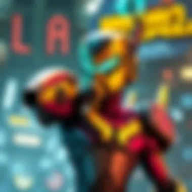 Art of a Hyperion Solder character from Borderlands 2, showcasing its unique design and color scheme in a futuristic setting