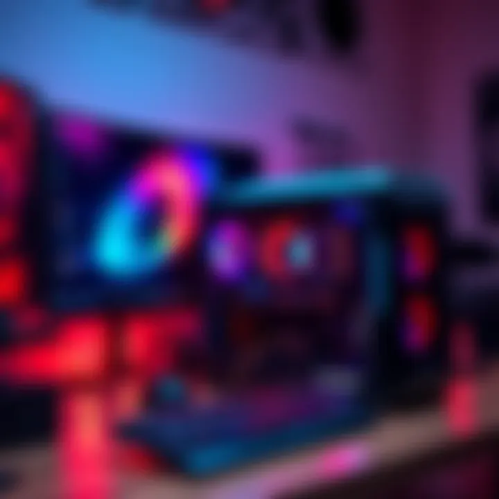 iBUYPOWER Element Gaming PC with a monitor and keyboard on a desk, showing signs of reboot issues