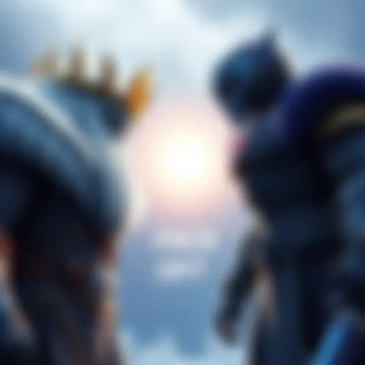 Ice King and another character from the showdown stand against each other, ready for a battle.