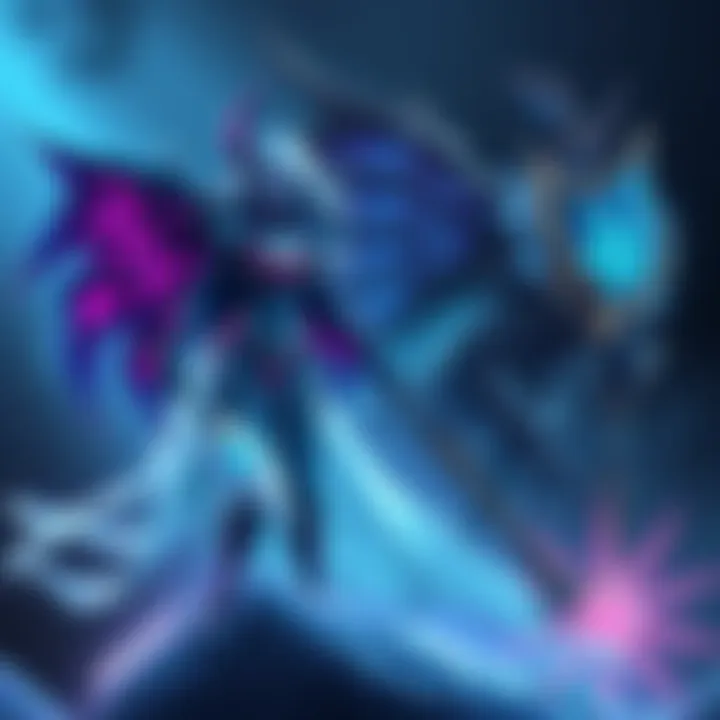 Image showing the Ice Maiden and Tormentor skins in a fantasy setting, highlighting their unique designs and colors