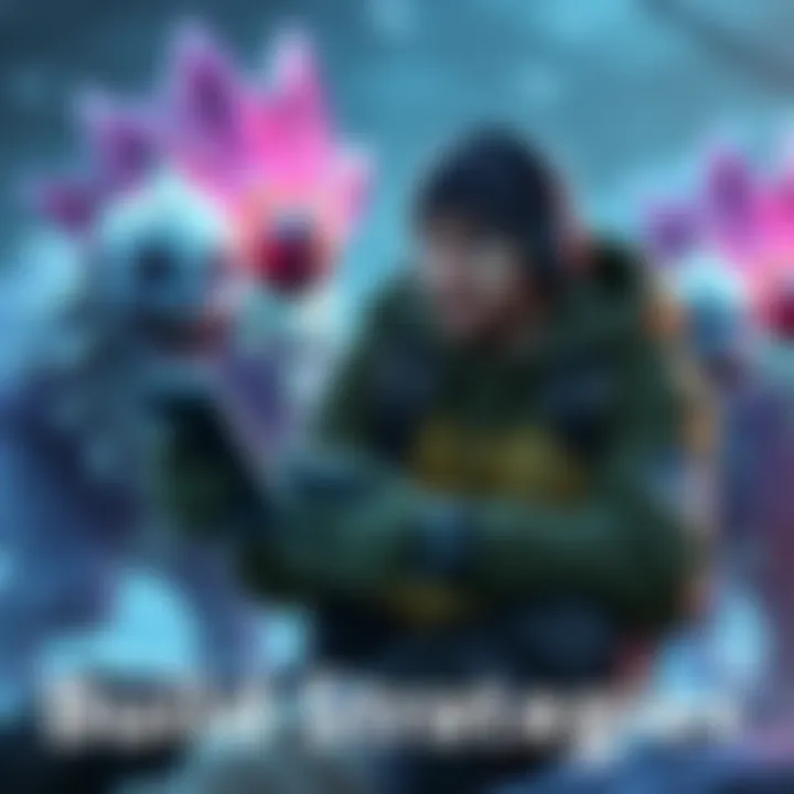 A gamer reviewing build strategies with a guide and character gear for Iceborne monsters