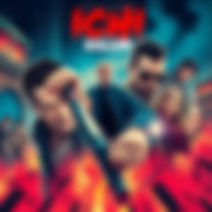 Cover of the English print of Ichi The Killer showing intense action and characters from the story