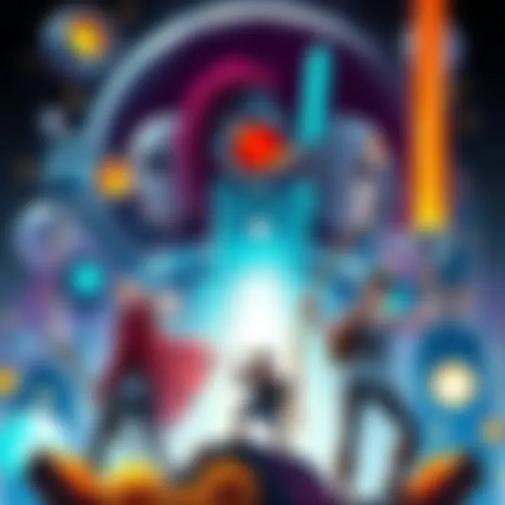 ICO Fanart Drawing A colorful fanart tribute showcasing characters and elements from the game ICO, highlighting its artistic style.