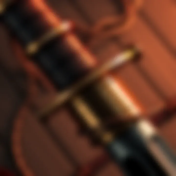 A close-up of a beautifully crafted sword symbolizing a strong character from modern literature.