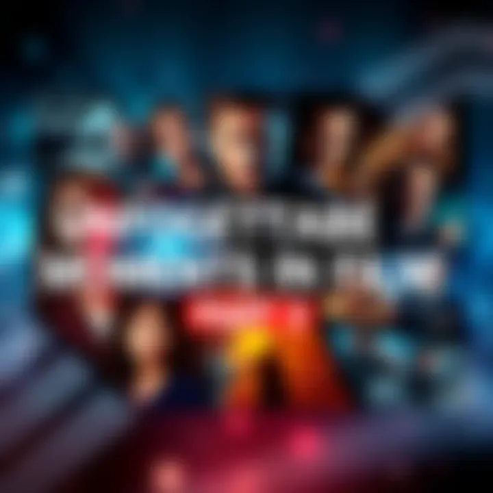 A collection of memorable scenes from various films showcasing dramatic moments and characters