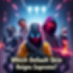 Various default gaming skins showcasing classic and modern characters