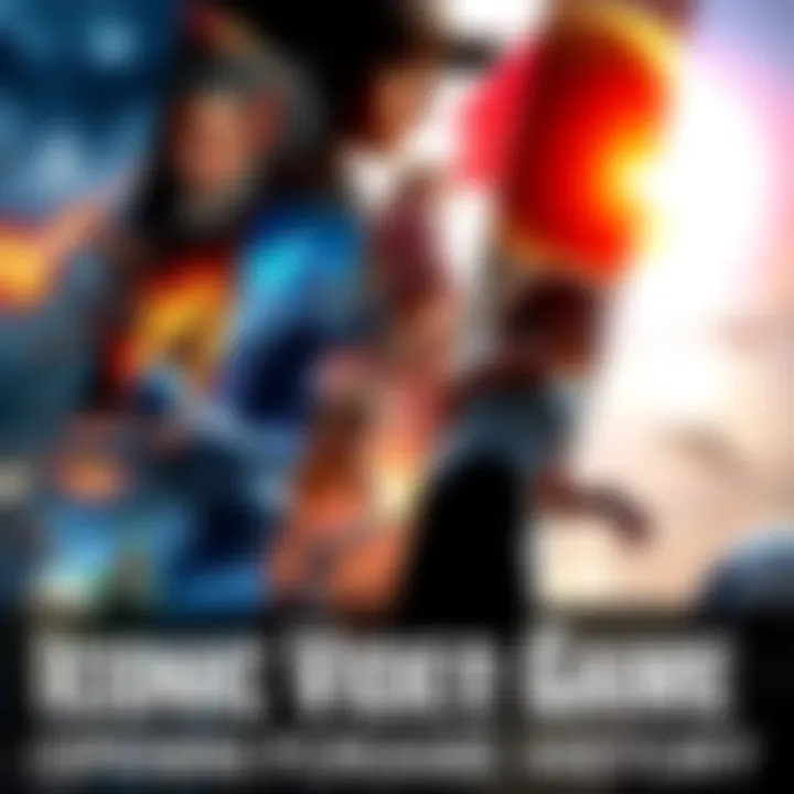 A collage of iconic video game opening scenes featuring characters and action moments from popular games