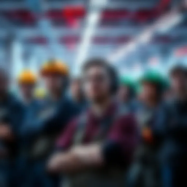 A group of id Software employees looking concerned after layoffs announcement.