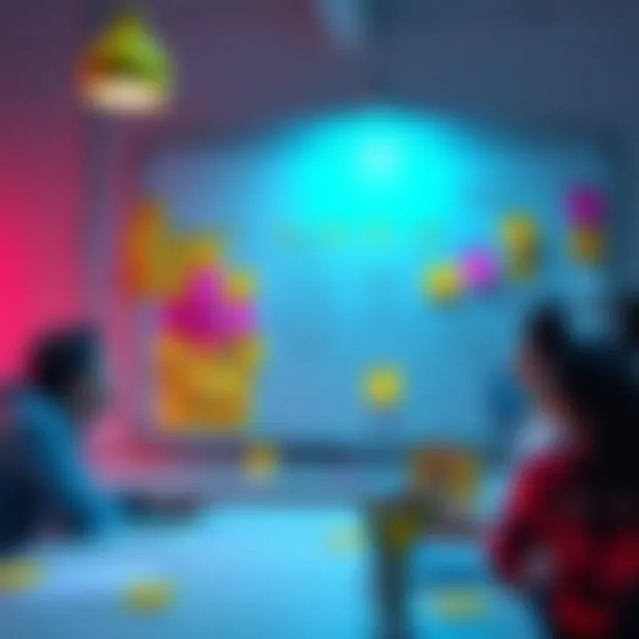 A brainstorming session with diverse ideas for perks written on sticky notes and a whiteboard
