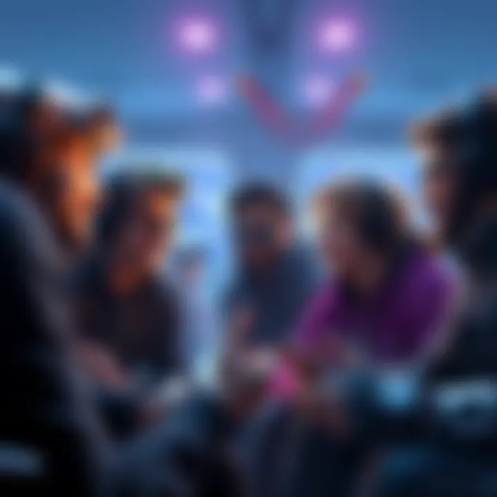 A group of gamers discussing Saros review ratings, expressing mixed emotions about the 7 score from IGN